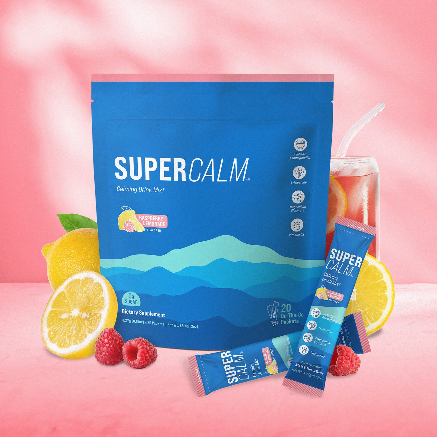Calming Drink Mix - Raspberry Lemonade Flavor
